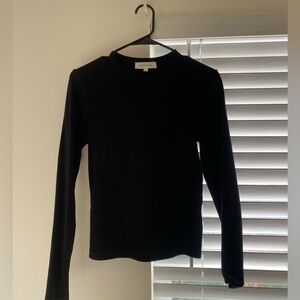Assembly Label Organic Cotton Ribbed Long Sleeve Women’s sz 6 Black